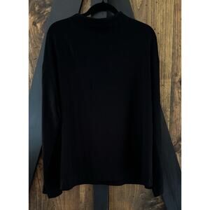Banana Republic Soft Luxe Black Mock Neck Long Sleeve Top Size XL